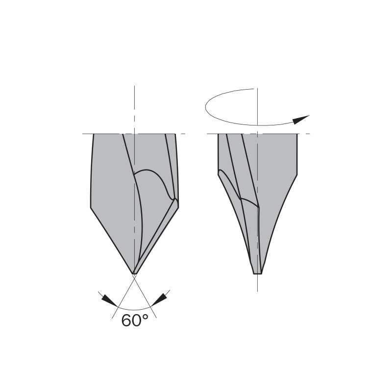 CMT 378 Dowel drill for gjennomgående hull med forsenking S10 L70 HW - D7x35 D2=16 S=10x20 RH - Bilde 3