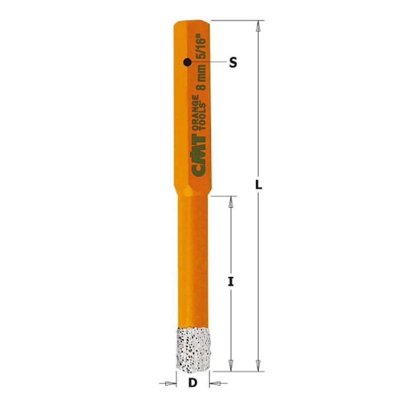 CMT C552 FASTX4 diamanttørrbor med kjølevoks - D6x30 L68 - Bilde 2