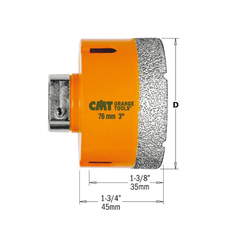 CMT C552 FASTX4 diamanttørrhullsag - D18x35 L45 - Bilde 2
