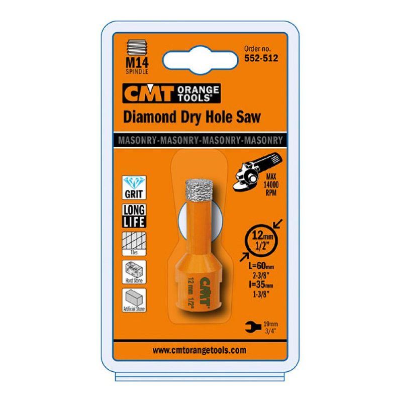 CMT C552 FASTX4 diamanttørrbor M14 med kjølevoks - D35x40 L60 - Bilde 4