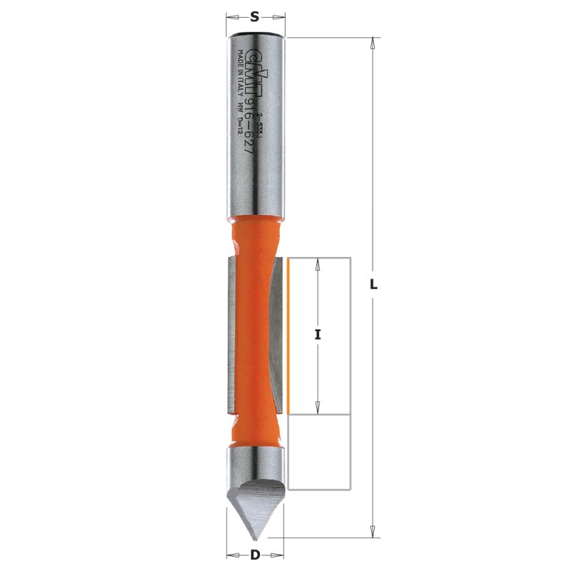 CMT C916 Panel pilotbit - D8x19 L63,7 S=8 Z1 HW - Bilde 2