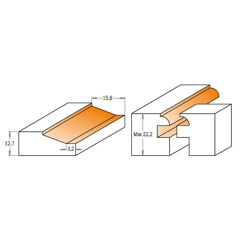 CMT sett med bits for dører - 3 stk. sett S=8 HW - Bilde 2