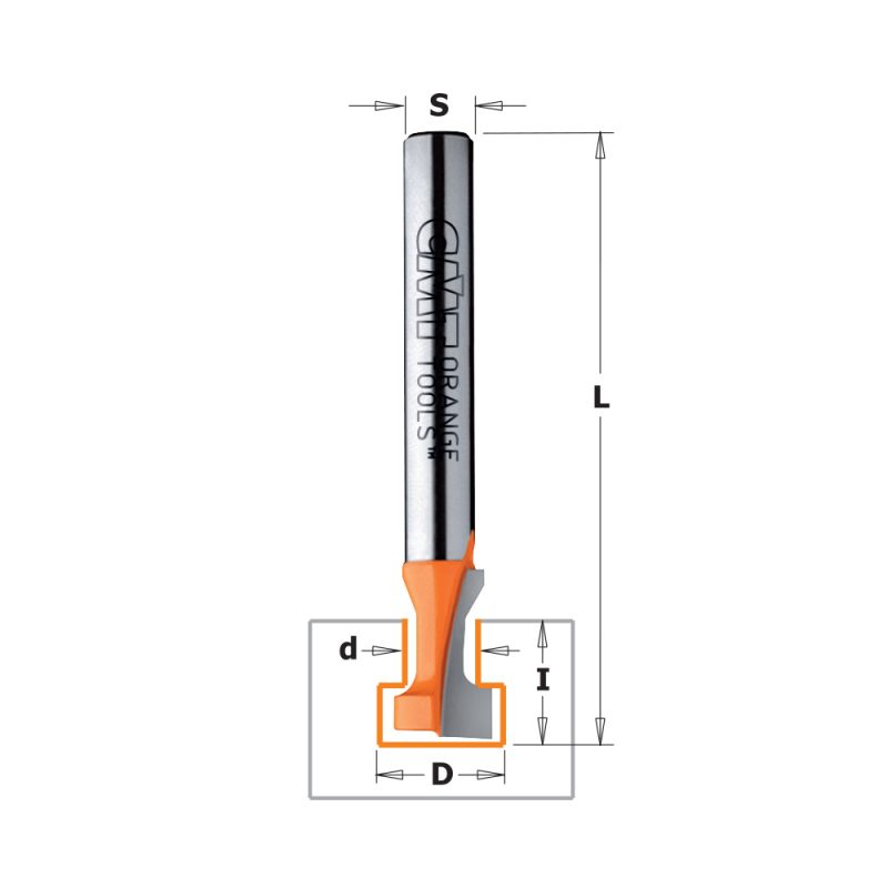 CMT C950 nøkkelhullsbit HW - D9,5x11 d4,8 S=12 Z1 - Bilde 2