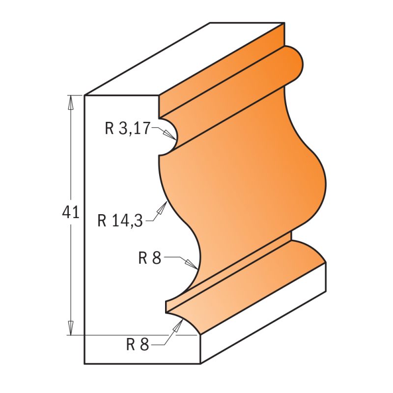 CMT C955.902 Tradisjonell bits, med lager - D27x41 S=12 HW - Bilde 3