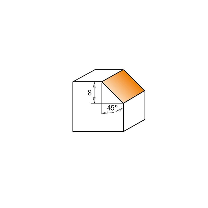IGM F046 skråskjær TC-kniver - 45° D29x8 L52 S=8 - Bilde 3