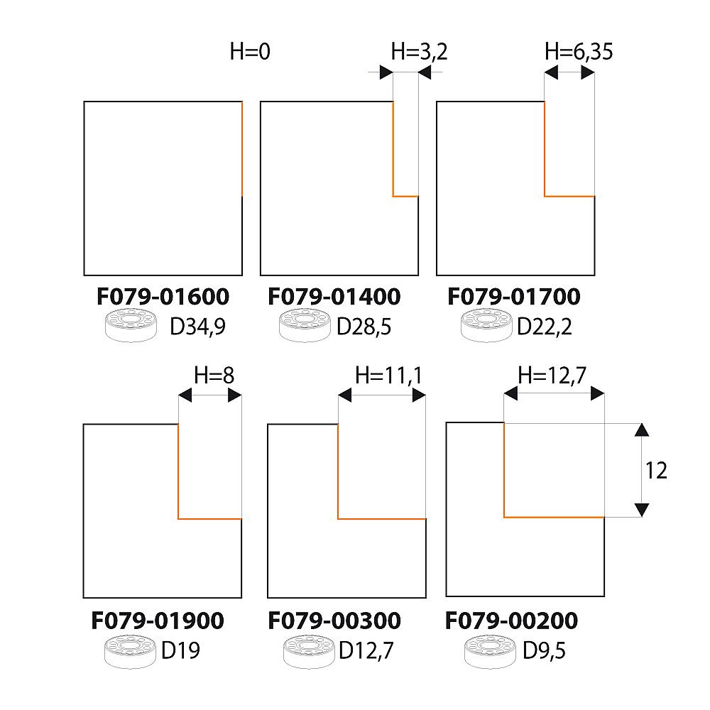 IGM F049 Høvelfres TC Kniver - H12,7 D34,9x12 L55 S=6,35 - Bilde 3