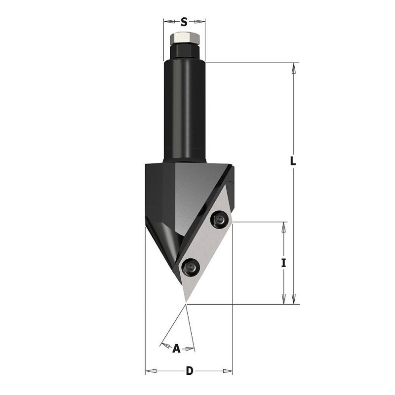 IGM F465 V-sporfres TC-kniver - 60° D44x38 L115 S=20 Z1 - Bilde 2