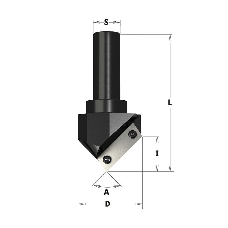 IGM F465 V-sporfres TC-kniver - 91° D52x25 L100 S=20 Z1 - Bilde 2