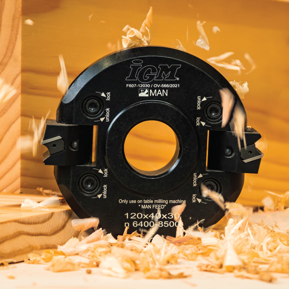 IGM F607 Justerbart hode for fasfres +-45° MAN - D120x40 d30 Z2 ALU - Bilde 6