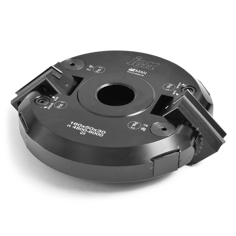 IGM F607 Justerbart hode for fasfres +-90° MAN - D160x50 d30 Z2 ALU - Bilde 3