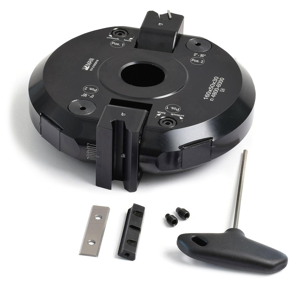 IGM F607 Justerbart hode for fasfres +-90° MAN - D160x50 d30 Z2 ALU - Bilde 4