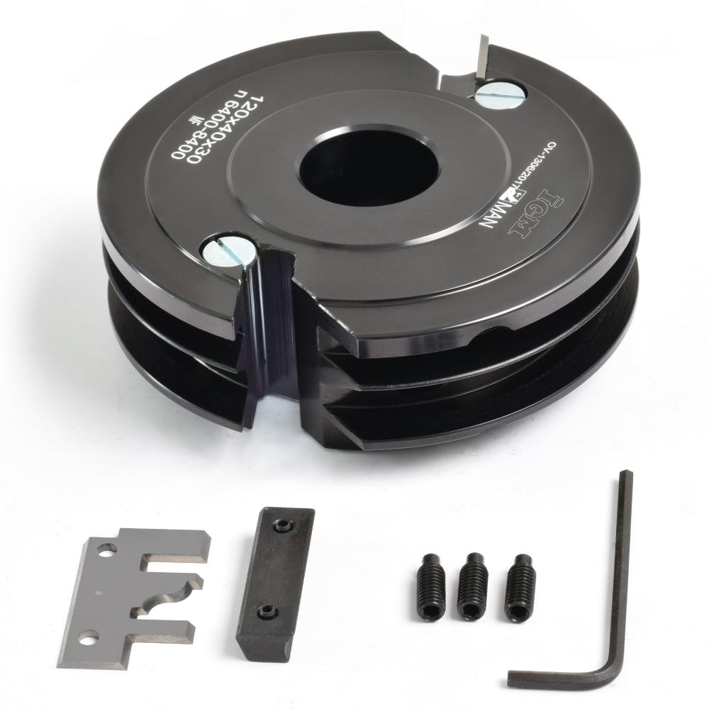 IGM F641 One Piece Rail & Stile Cutter Head MAN - D120x40 d30 Z2 ALU - Bilde 2