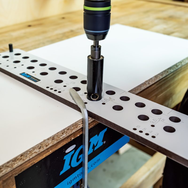 IGM FKP900 Boremalssett 900 mm, Euro 32 mm + GRATIS 100 stk. plugger - Bilde 7
