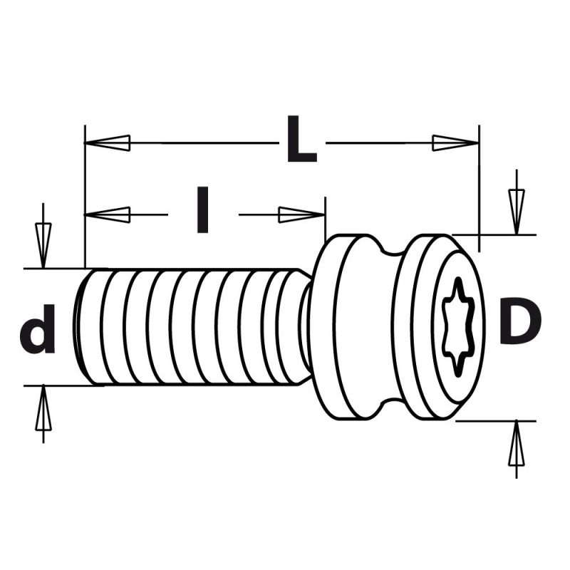 Skrue for Weeke M5x11,5x17 - Bilde 2