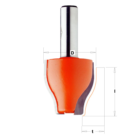 Vertikalt opphøyd panel Bit - D38x38 t15-18, profil B S=12 - Bilde 2