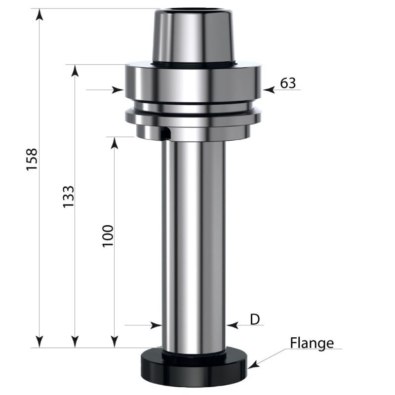 IGM Chuckholder HSK-F63 med spindel - D30x100 mm - Bilde 2