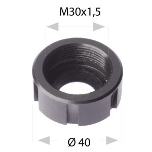 Klemmemutter for MK2 - M30x1,5-40 LH